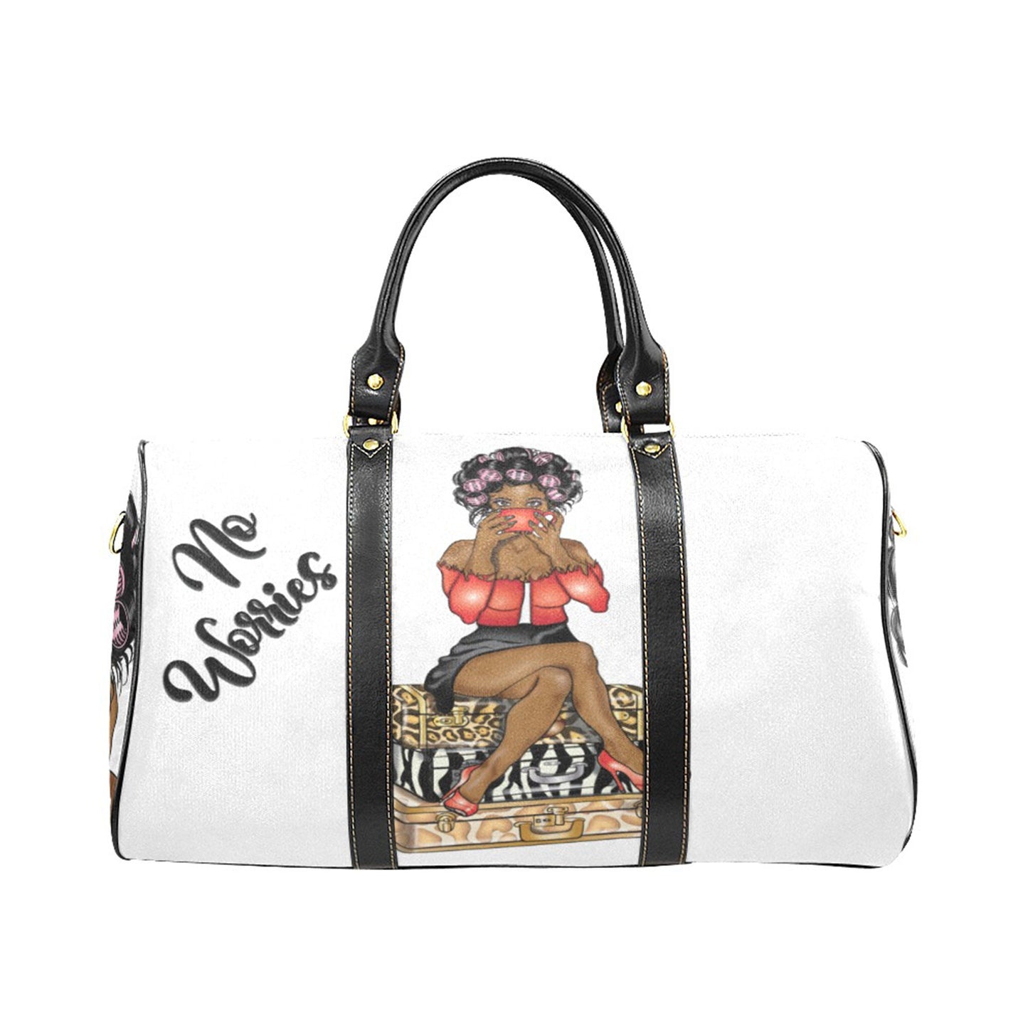 Travel Bag, African American Duffle Bag, Weekend Travel Bag