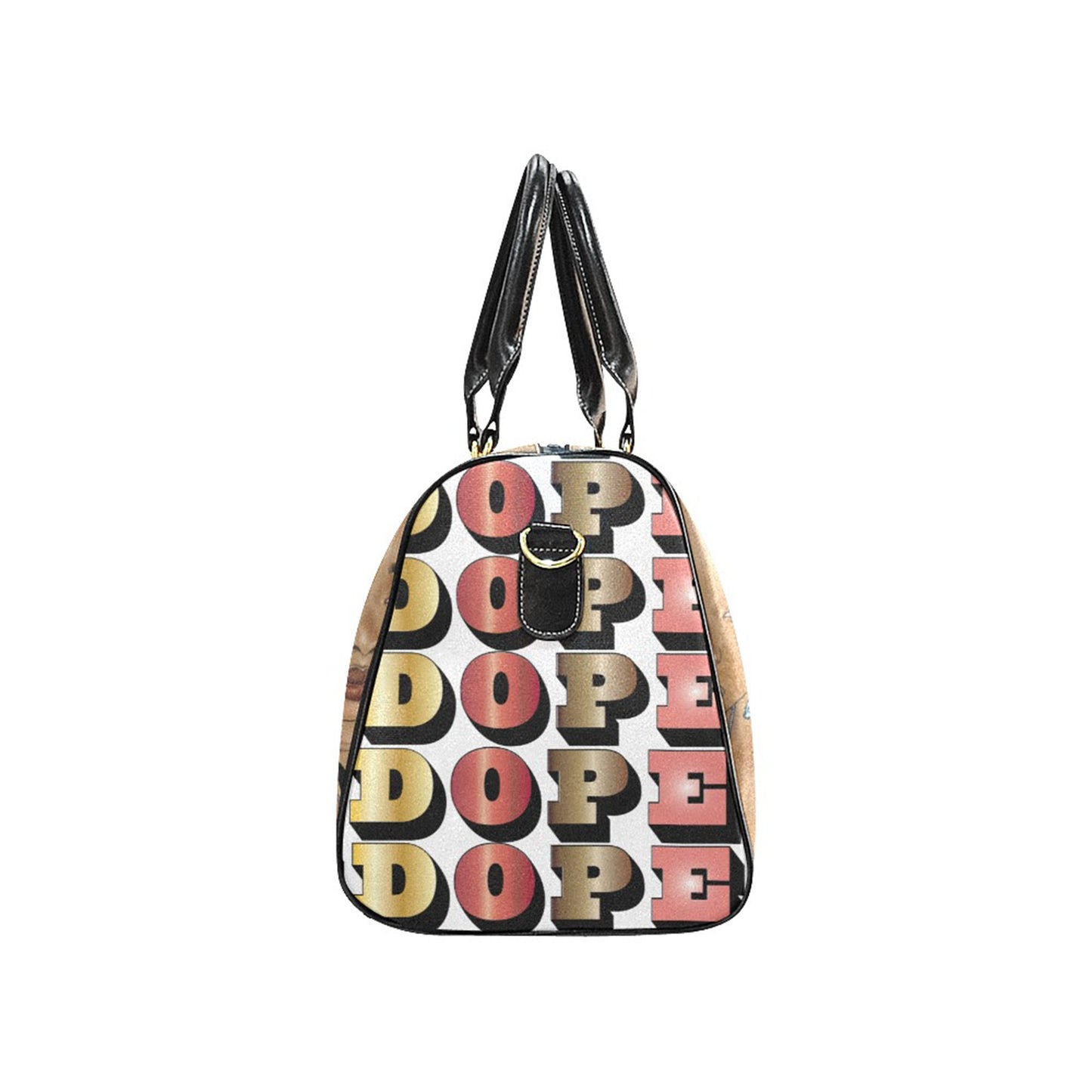 Personalize Black Girl Travel Bag, African American Duffle Bag, Weekend Travel Bag