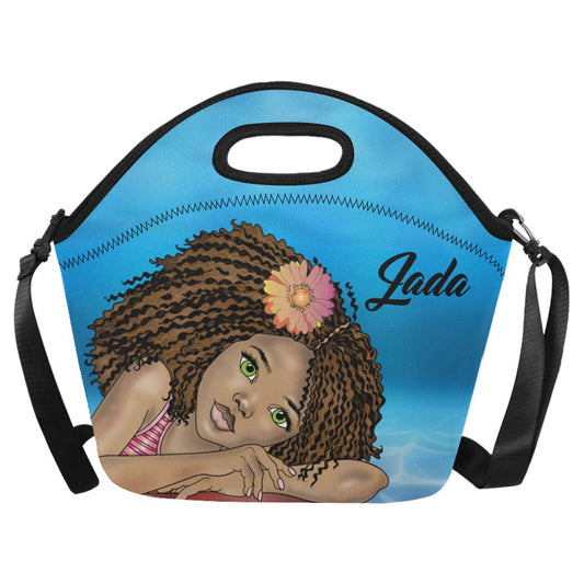Afro Personalized Melanin Beauty  Lunch Bag Waterproof Insulated Custom Lunch Tote For Adults, Schools, Work, Picnic, Back-to-school